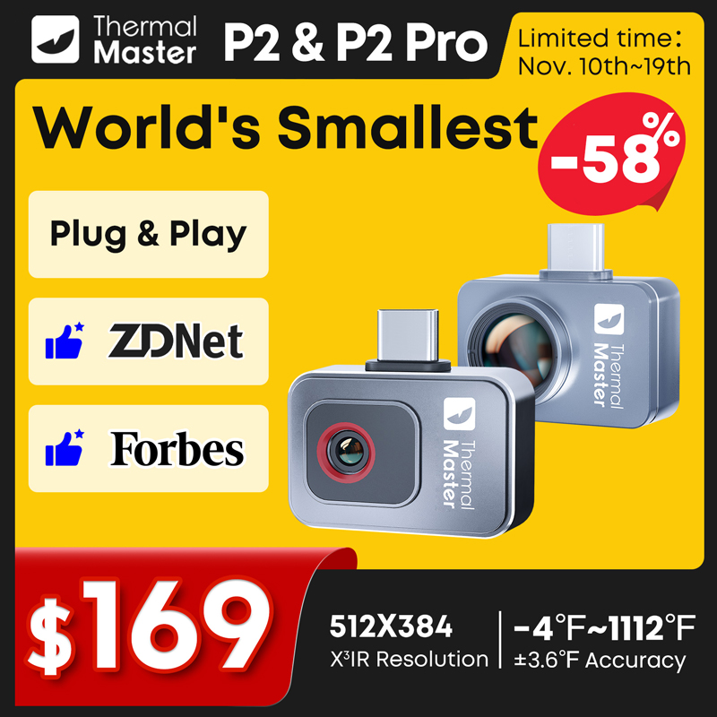 Infiray P2 Pro Macro Lens - Câmera Térmica P2//P2Pro com Zoom de