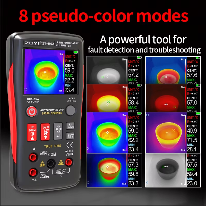 Nf 521 Thermal Imaging Camera - Multímetro térmico integrado ZOYI R02: resolução