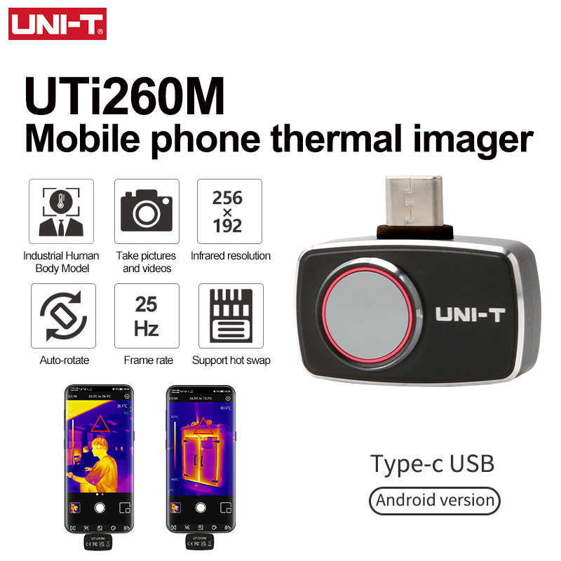Thermal Imaging Camera 256X192 - UNI-T termovisor para smartphone uti260m uti256m