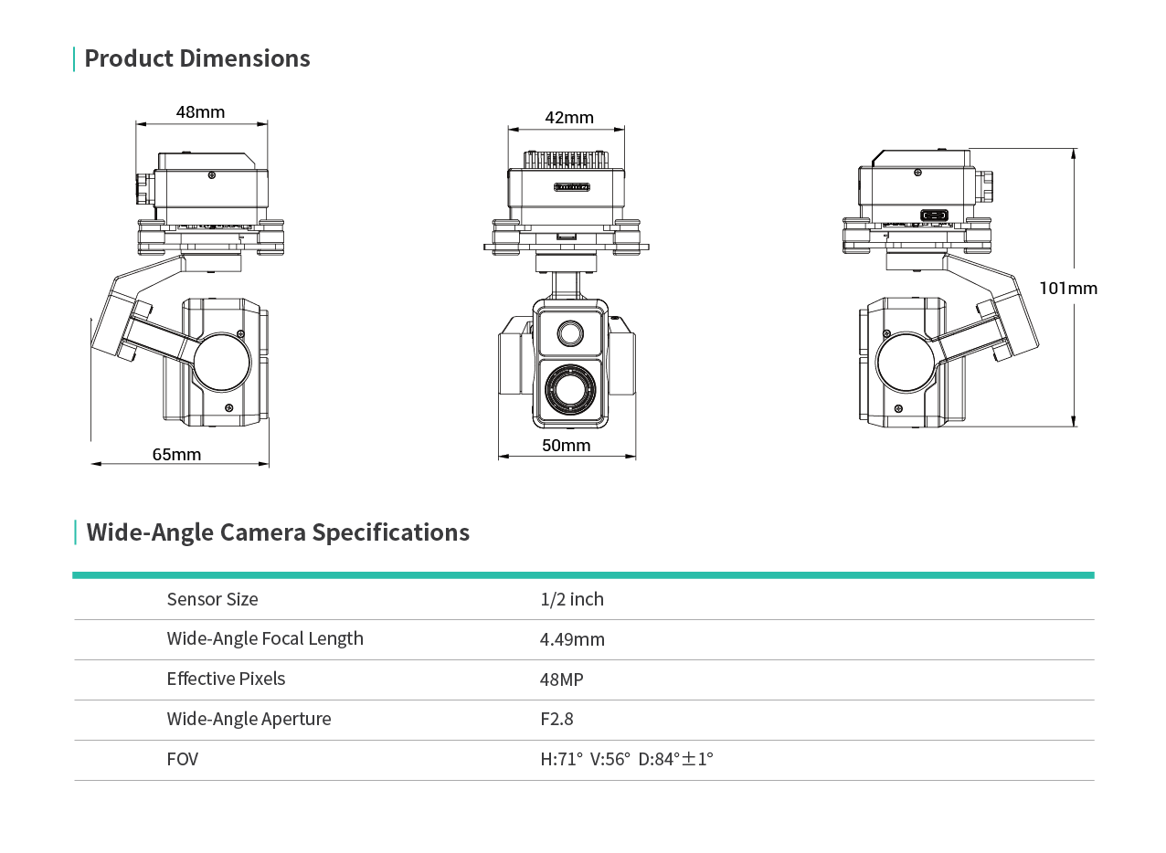 Câmera de Drone HEQUAV K8T-V3  - Thermal Imager Drone Gimbal avaliação e preço