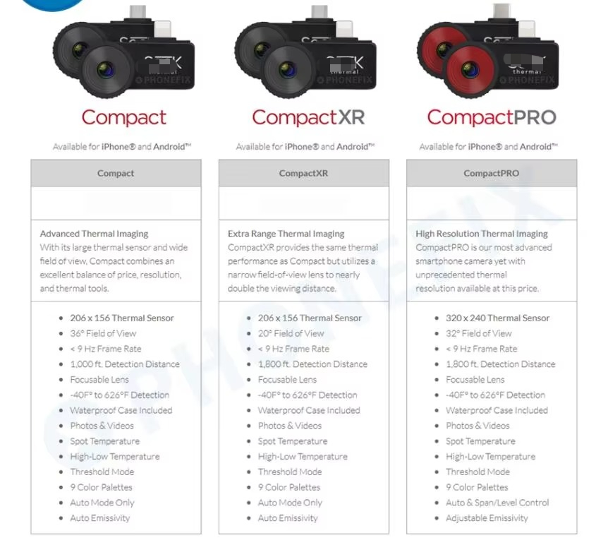 Para procurar câmera de imagem - Seek Compact Pro Android avaliação e preço