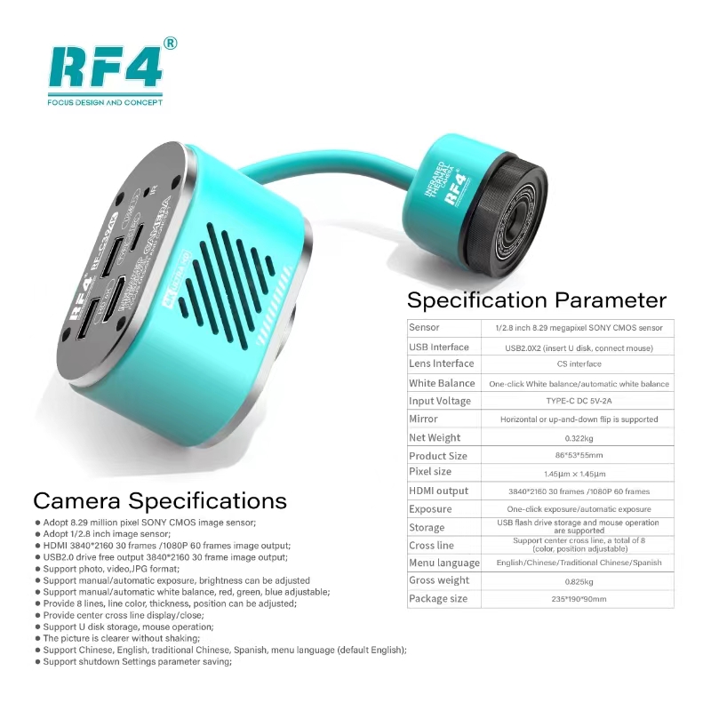 Rf4 hd 4k câmera térmica dupla - Pcb Short Circuit Thermal Diagnostics avaliação e preço